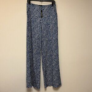 Arolina Wide leg palazzo pants navy polka dot by Arolina size L Large NWT